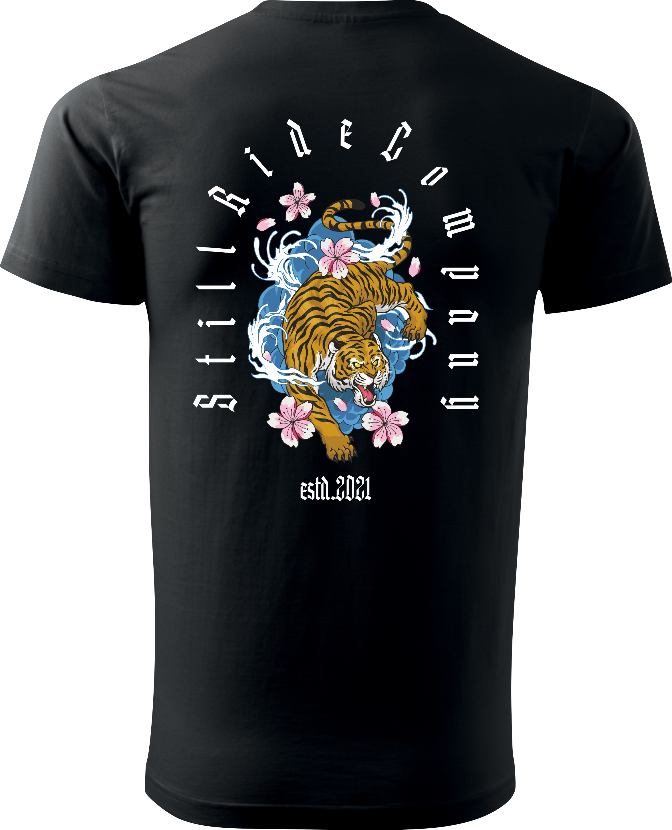 Japan Tiger Tričko - Black
